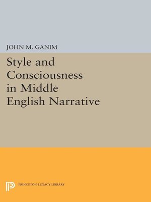 cover image of Style and Consciousness in Middle English Narrative
